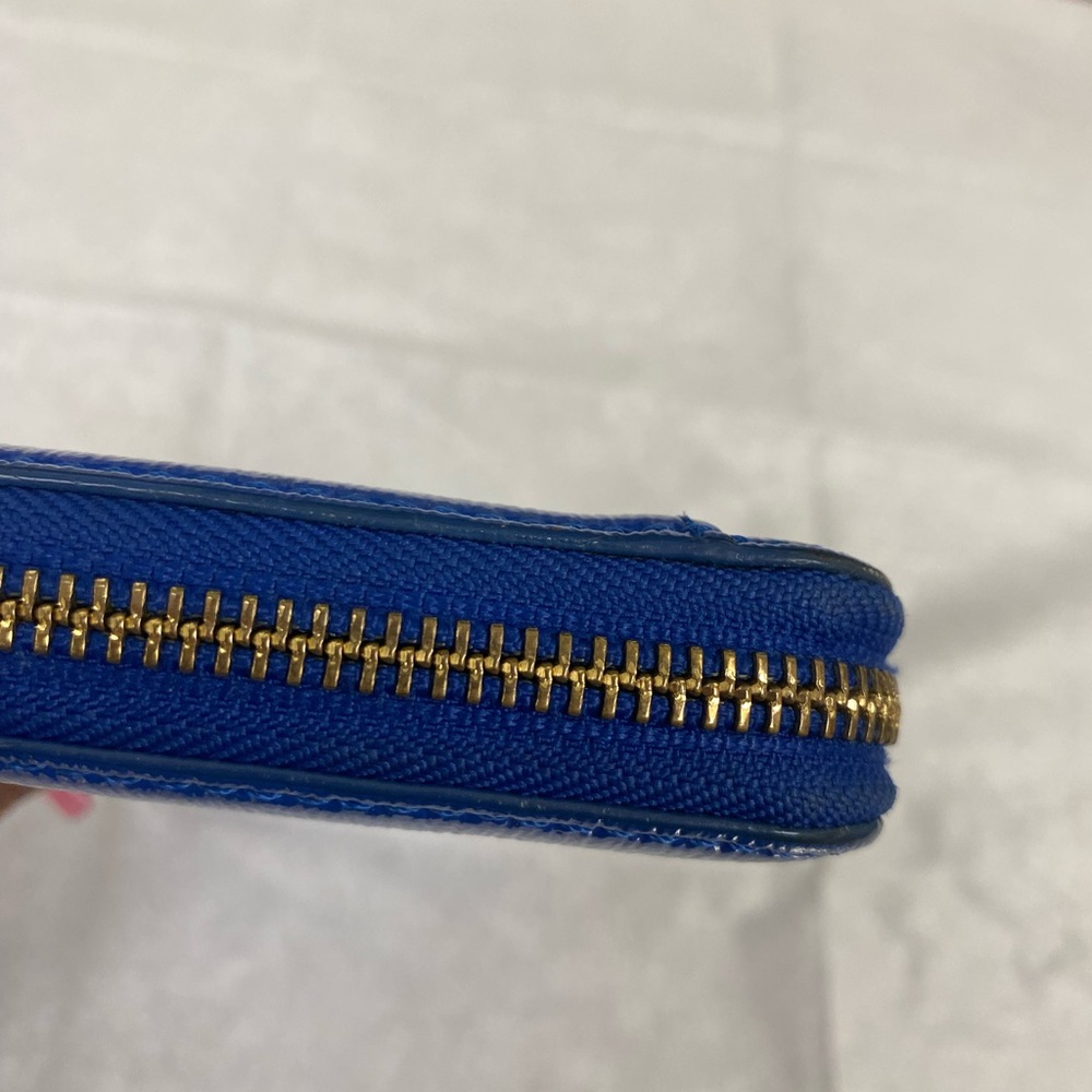 Kate Spade Glossy Cobalt Wallet Zipper Around - Picture 6 of 10